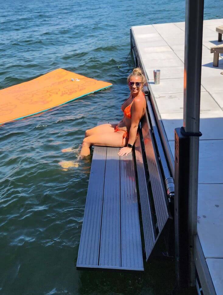 Aluminum Bench fold up seat