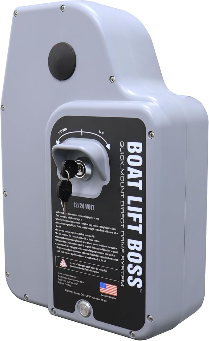 Boat Lift Motor - 12/24 Volt, Key-Turn