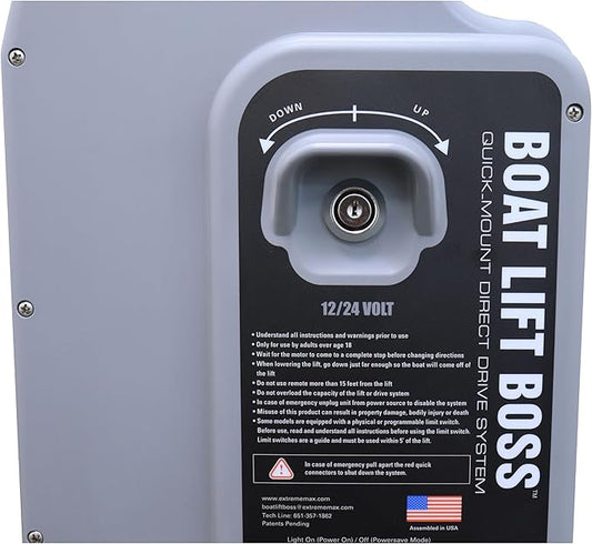 Boat Lift Motor - 12/24 Volt, Key-Turn