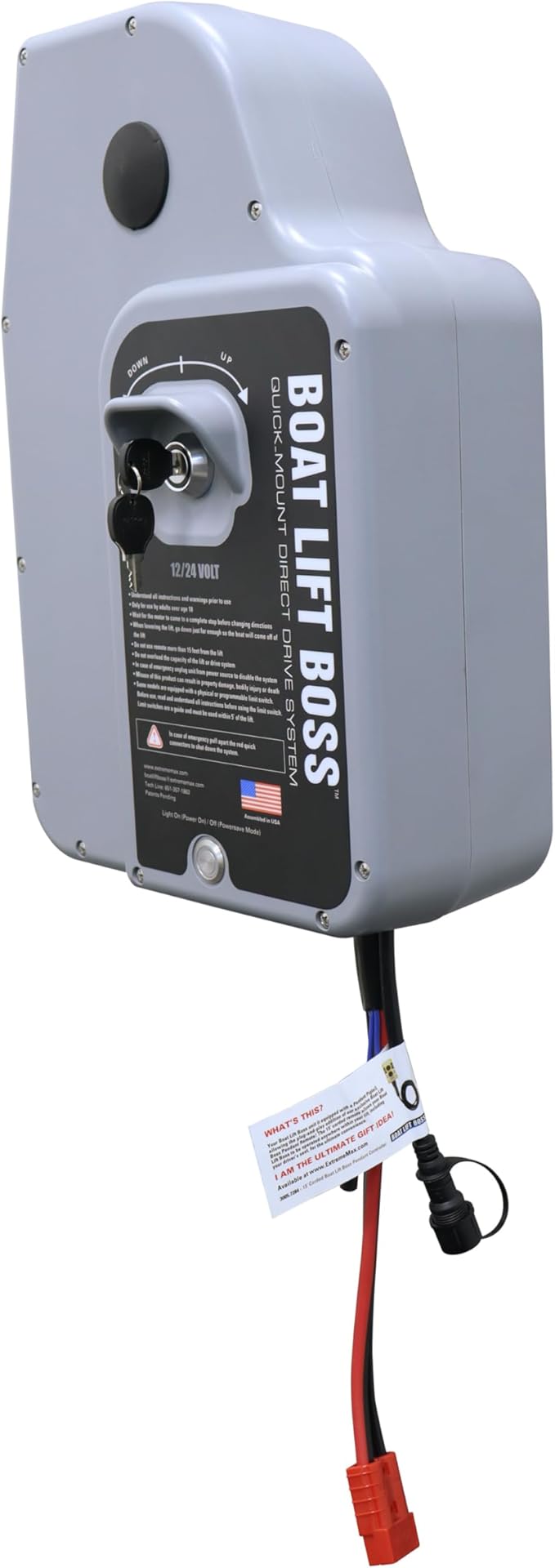 Boat Lift Motor - 12/24 Volt, Key-Turn