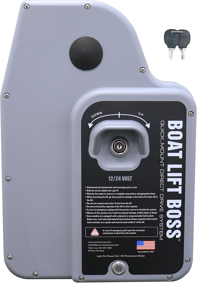 Boat Lift Motor - 12/24 Volt, Key-Turn