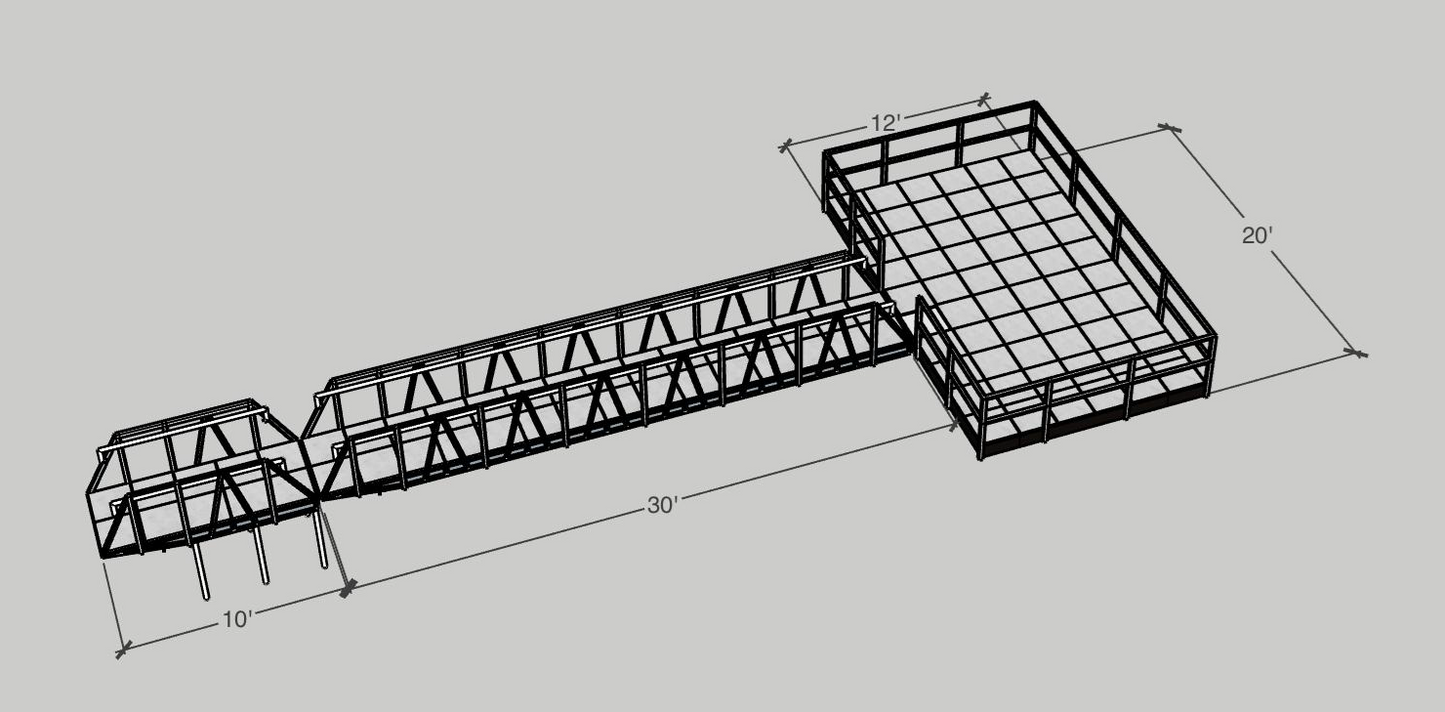 Dock galvanized hand rail