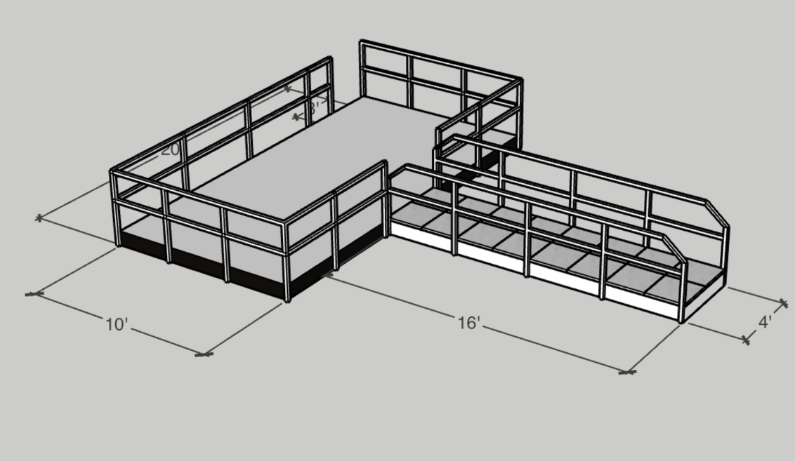 Dock galvanized hand rail