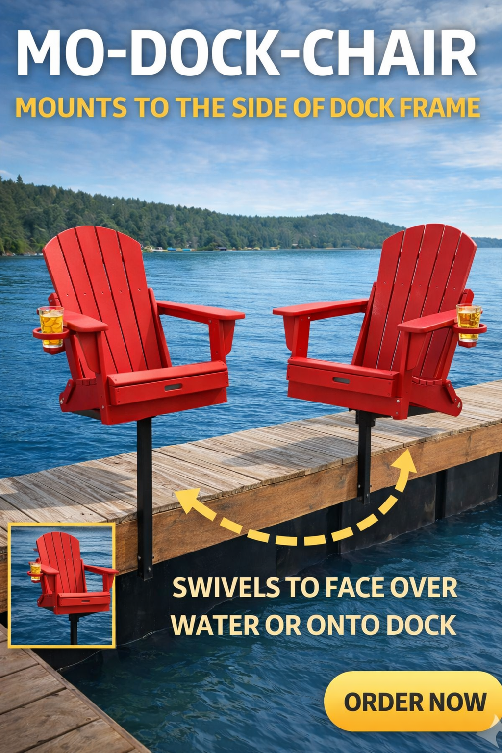 Dock Mounted Adirondack Chair