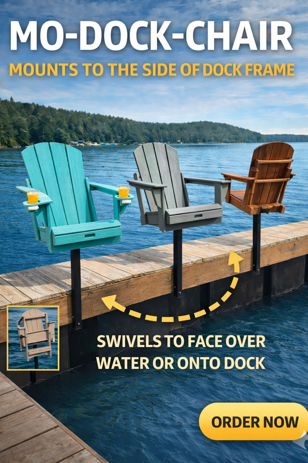 Dock Mounted Adirondack Chair